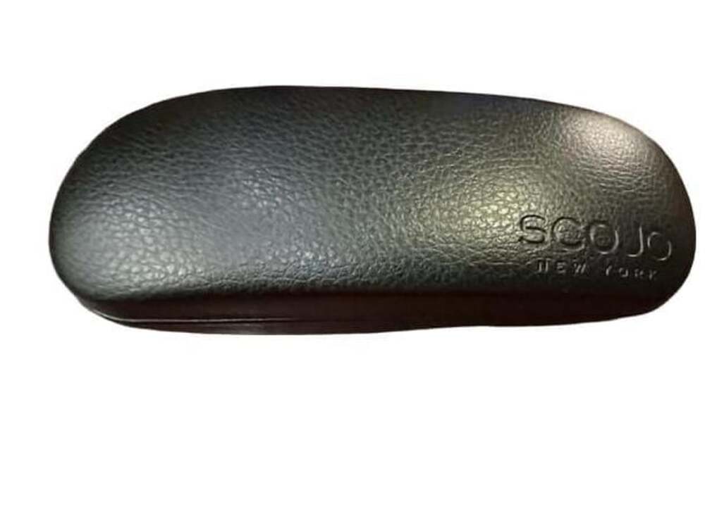 Scojo New York Eyeglass Case Black Hard Clamshell